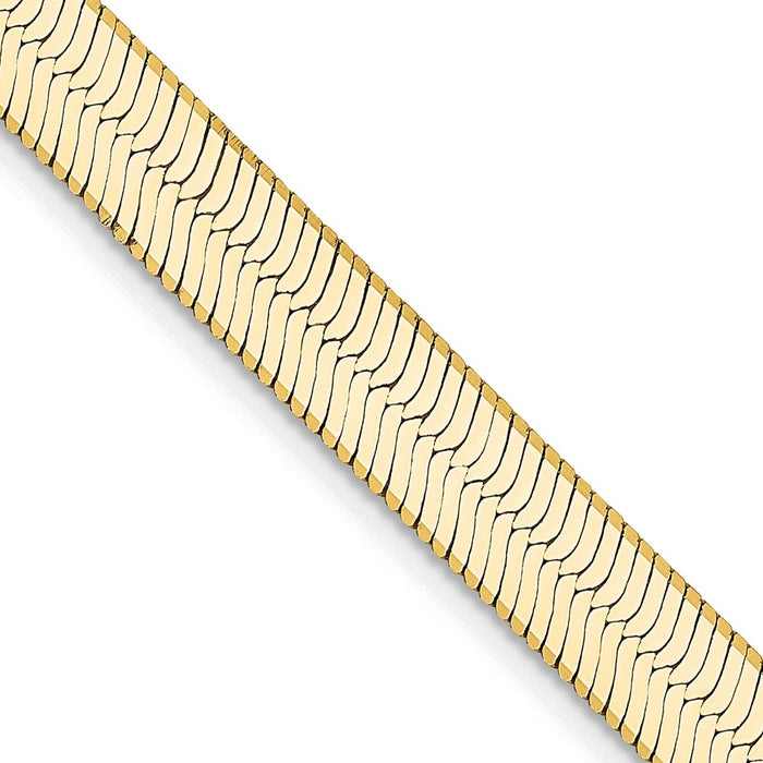 Shop Stylish 14K Gold 18-Inch Herringbone Chain - 5.5mm, Luxury Quality-1