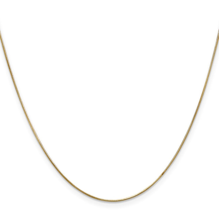 Shop Exclusive 14K Gold 24-Inch .65mm Round Snake Chain - Stylish & Durable-2