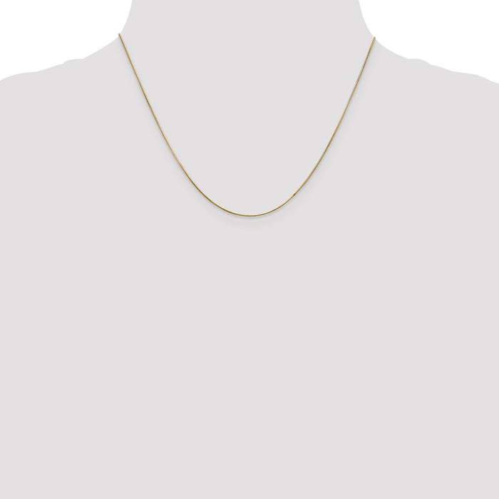 Buy Stylish 14K Gold .65mm Round Snake Chain - 18-Inch Luxury Design-4