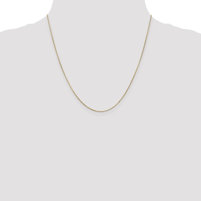 Buy Stylish 14K Gold 20-Inch .65mm Round Snake Chain with Lobster Clasp-4