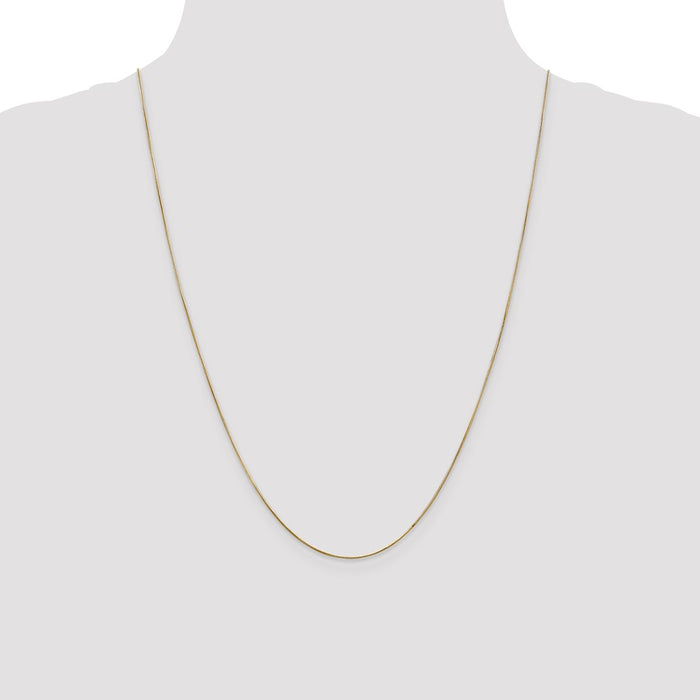 Shop Exclusive 14K Gold 24-Inch .65mm Round Snake Chain - Stylish & Durable-4