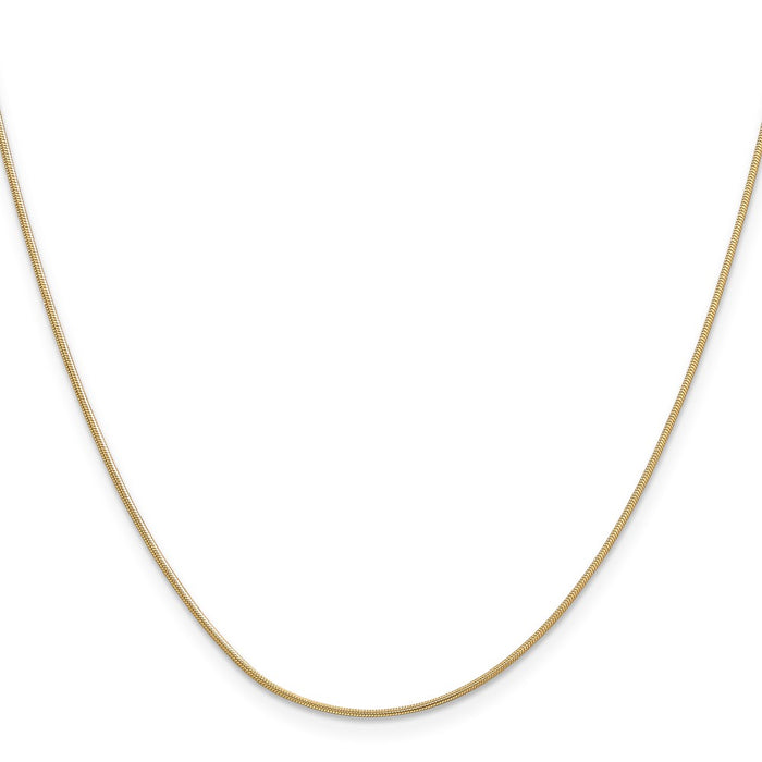 Buy Stylish 14K Gold 18-Inch Snake Chain, 0.9mm, Luxury Lobster Clasp-2