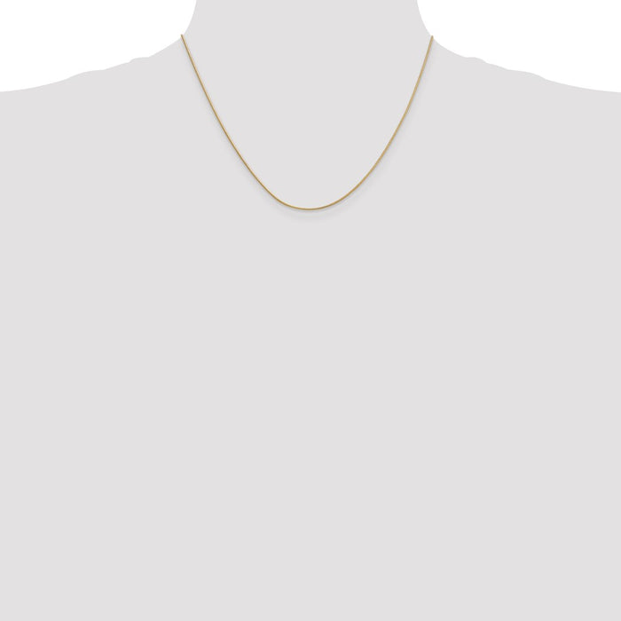 Buy Stylish 14K Gold 18-Inch Snake Chain, 0.9mm, Luxury Lobster Clasp-4