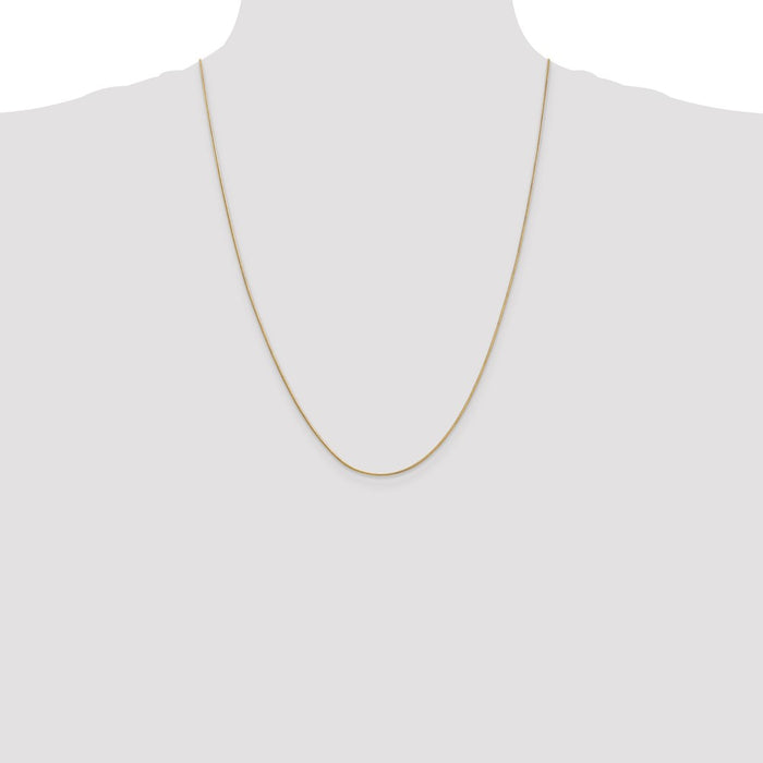 Buy 14K Gold 24-Inch 0.9mm Round Snake Chain - Stylish & Affordable Jewelry-4