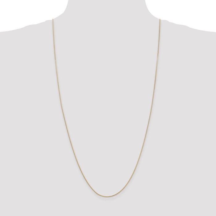 Exclusive 14K Gold 30-Inch 0.9mm Round Snake Chain - Stylish & Affordable!-4