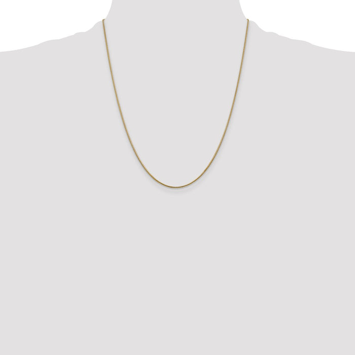 Shop Stylish 14K Gold 22-Inch Snake Chain - 1.1mm, Lobster Clasp, Luxury Look-4