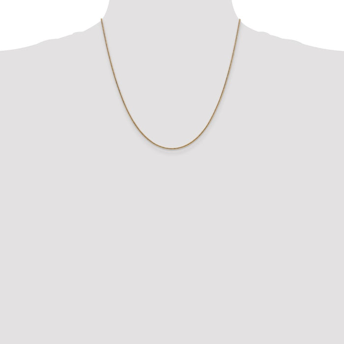 Buy Stylish 20-Inch 1.4mm 14K Gold Round Snake Chain with Lobster Clasp-4