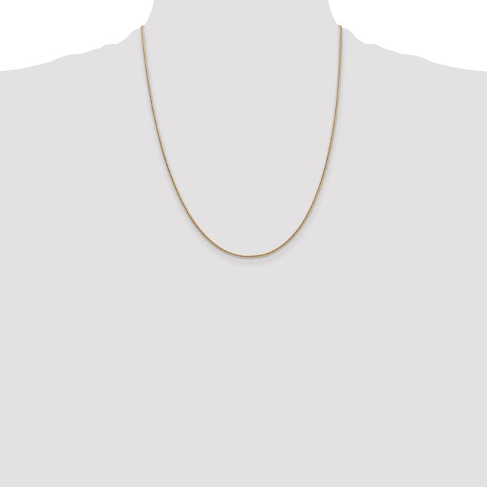 Shop Stylish 14K Gold 22-Inch 1.4mm Round Snake Chain - Luxury Lobster Clasp-4