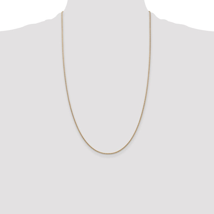 Shop Luxury 14K Gold 26-Inch 1.4mm Round Snake Chain with Lobster Clasp-4