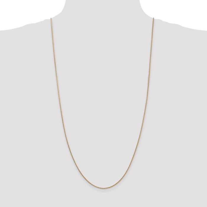 Shop 14K Gold 30-Inch 1.4mm Round Snake Chain - Stylish & Affordable Luxury!-4