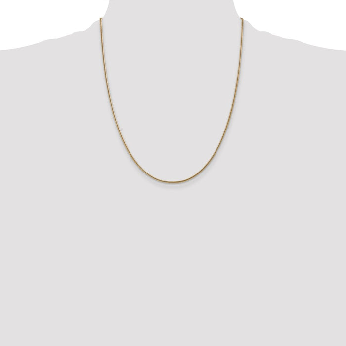Buy 14K Gold 22-Inch 1.6mm Round Snake Chain - Stylish & Affordable Jewelry-4