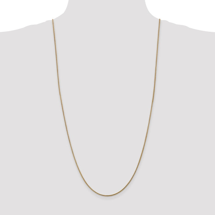 High-quality 14K Gold 30-Inch 1.6mm Round Snake Chain - Stylish Luxury Accessory-4