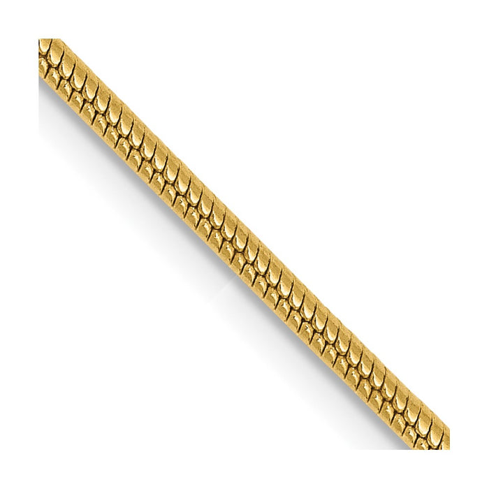 Shop Exclusive 14K Gold 20-Inch 1.6mm Round Snake Chain - Stylish & Durable-1