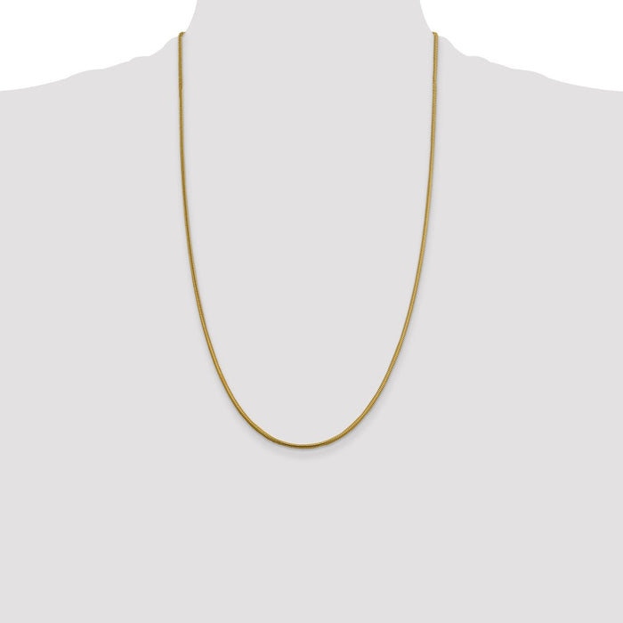 Buy Exclusive 14K Gold 26-Inch 1.85mm Round Snake Chain - Stylish & Durable-4