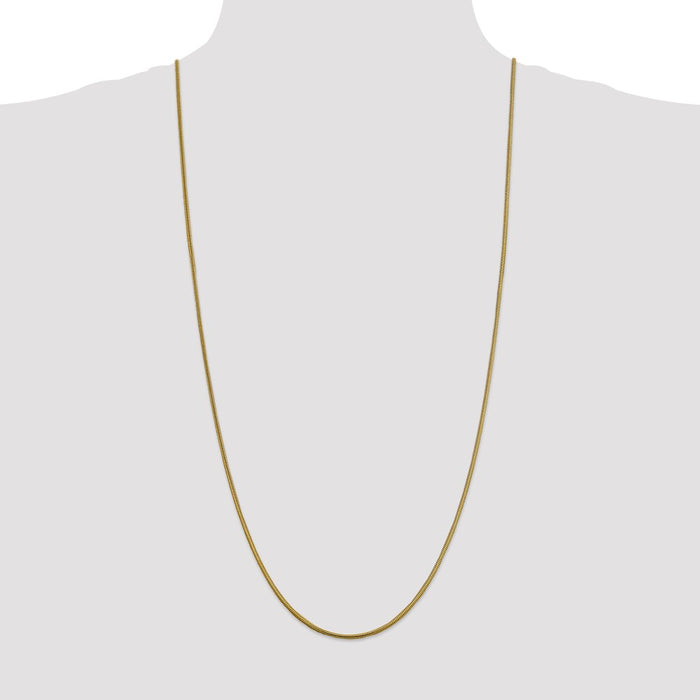 Buy Stylish 14K Gold 30-Inch 1.85mm Round Snake Chain with Lobster Clasp-4