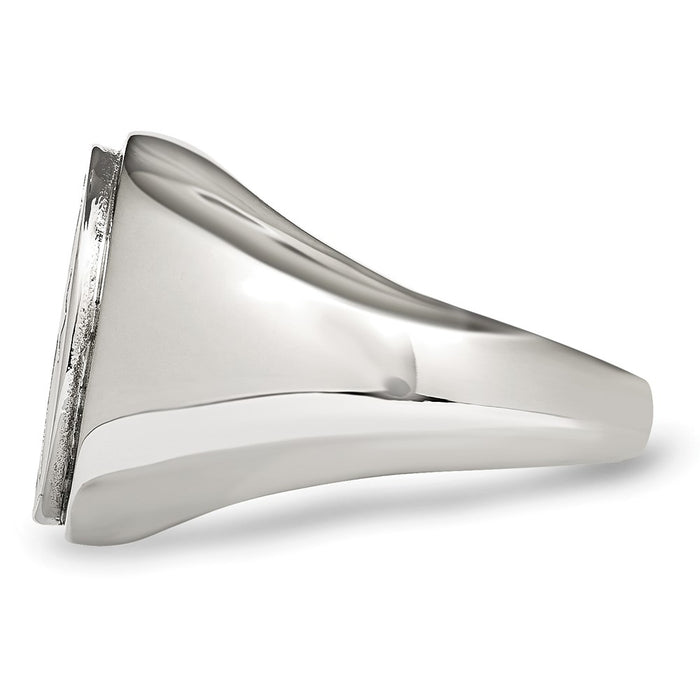 High-Quality Polished Black Enameled Stainless Steel Cross Ring - Stylish Value-3