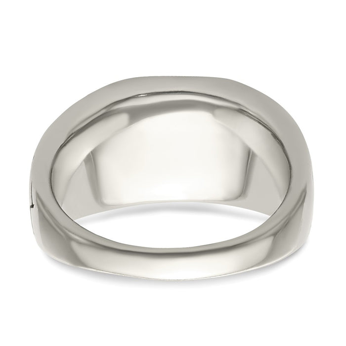 Shop Stylish Chisel Stainless Steel Crystal Cross Ring - 14MM, Yellow IP-Plated-6