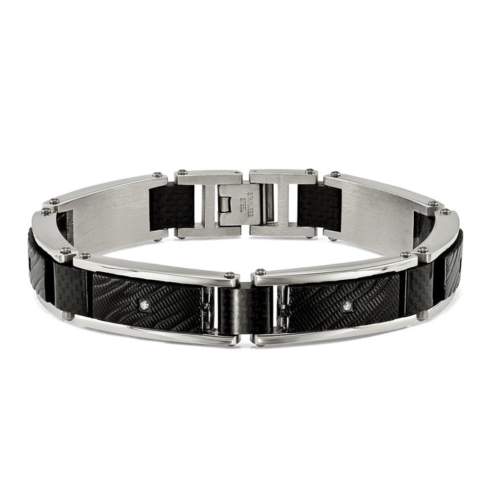 Buy Exclusive 8.75-Inch Chisel Link Bracelet in Polished Stainless Steel-2