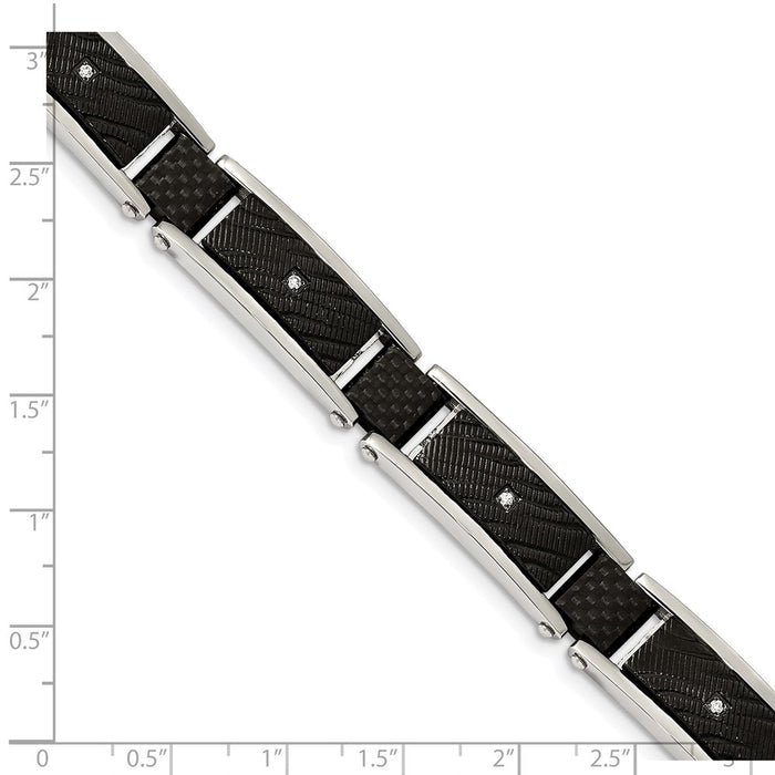Buy Exclusive 8.75-Inch Chisel Link Bracelet in Polished Stainless Steel-4