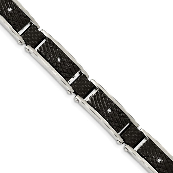 Buy Exclusive 8.75-Inch Chisel Link Bracelet in Polished Stainless Steel-1