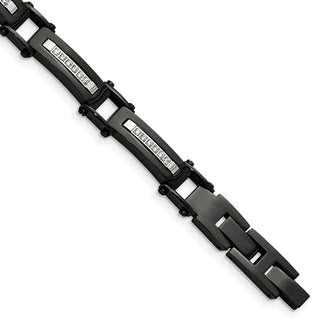 Buy Exclusive Chisel Polished Black IP-Plated Stainless Steel Bracelet 8.25"