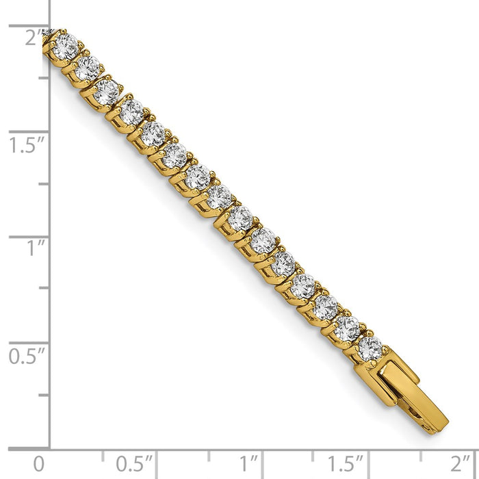 Buy Stylish 7.5-Inch Chisel Polished Stainless Steel CZ Tennis Bracelet, Luxury Value-4