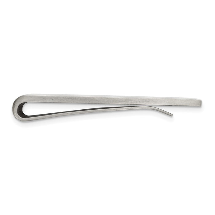 High-quality Chisel Stainless Steel Money Clip - Stylish Brushed Design with CZ Accents-2