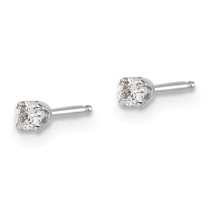 Buy Stylish 14K Gold Diamond Push-On Post Earrings - 0.10ct I2 K-L Value-2
