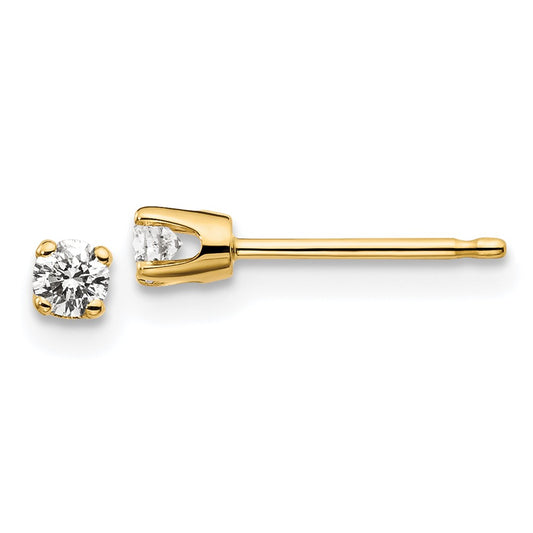 Buy Stylish 14K Yellow Gold .15ct I2 K-L Diamond Stud Earrings - Luxury Value!