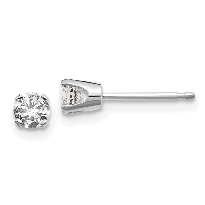 Shop 14K White Gold .30ct I2 K-L Diamond Stud Earrings - Stylish Value!-1
