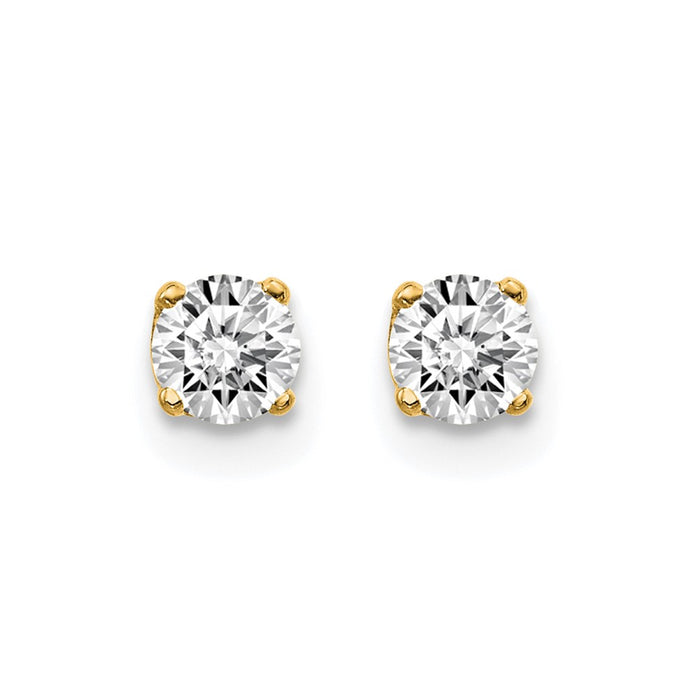 Buy Exclusive 14K Yellow Gold .40ct I2 K-L Diamond Earrings - Stylish Value!-3