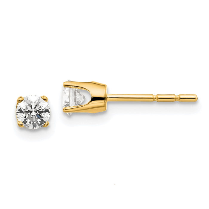 Buy Exclusive 14K Yellow Gold .40ct I2 K-L Diamond Earrings - Stylish Value!-1