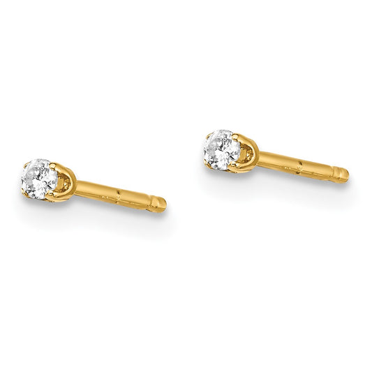 Buy Exclusive 14K Yellow Gold Diamond Stud Earrings - 0.05ct Luxury Style