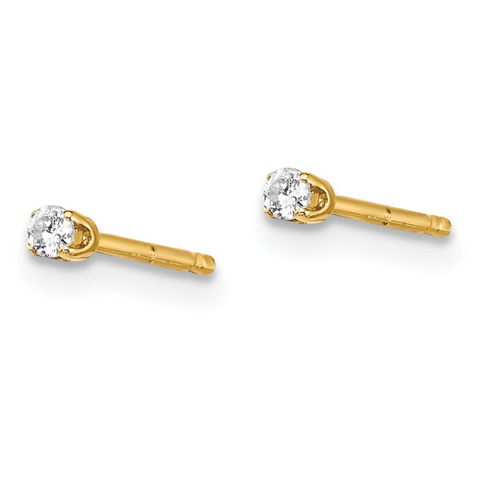 Buy Exclusive 14K Yellow Gold Diamond Stud Earrings - 0.05ct Luxury Style-2