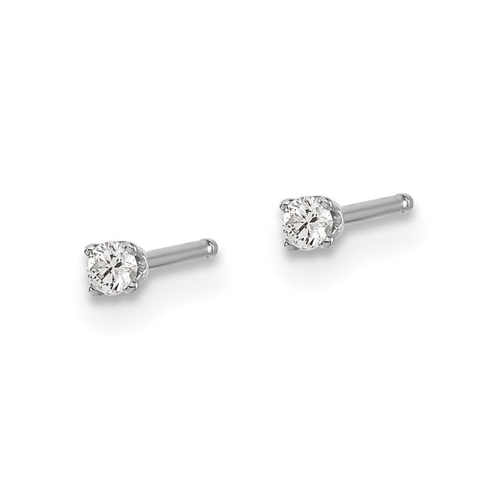 Buy Exclusive 14K Gold Push-On Post Stud Earrings with 0.05ct I2 K-L Diamonds-2