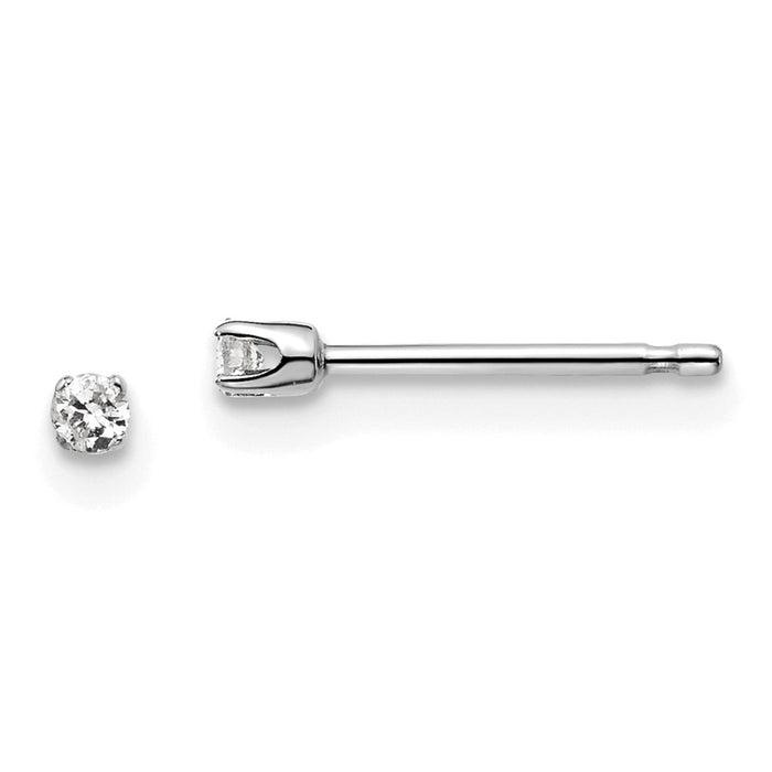 Buy Exclusive 14K Gold Push-On Post Stud Earrings with 0.05ct I2 K-L Diamonds-1