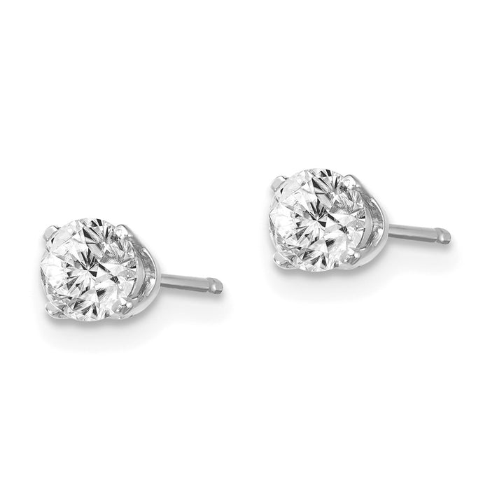 Shop Stylish 14K Gold .60ct I1 J-K Diamond Push-On Post Stud Earrings-2
