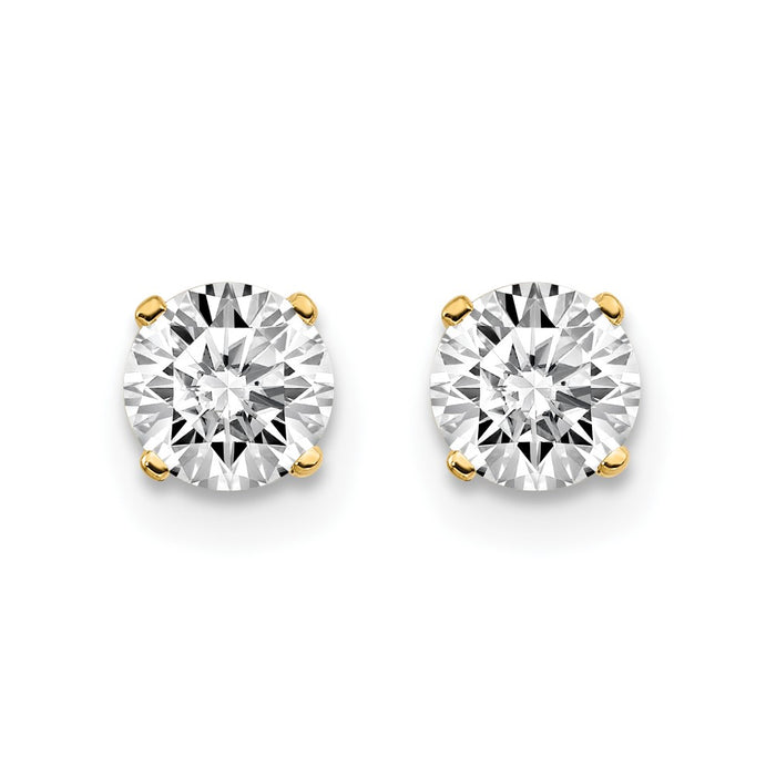 Buy Exclusive 14K Yellow Gold .75ct I2 K-L Diamond Earrings - Luxury Style!-3