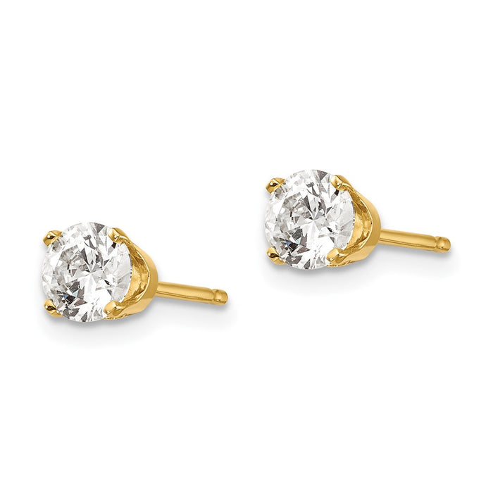 Exclusive 14K Yellow Gold .85ct I2 K-L Diamond Earrings - Stylish Value Buy-2
