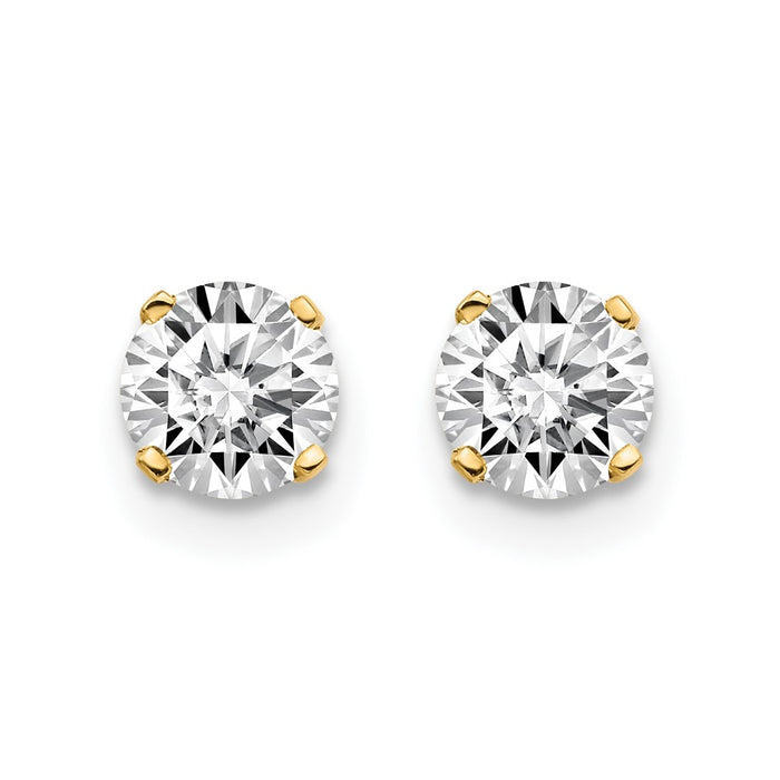 Exclusive 14K Gold .85ct I1 J-K Diamond Stud Earrings - Affordable Elegance-3
