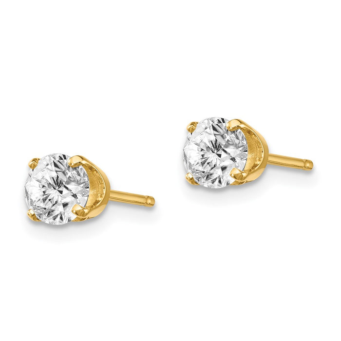 Buy Exclusive 14K Yellow Gold 0.95ct Diamond Stud Earrings - Stylish Value!-2