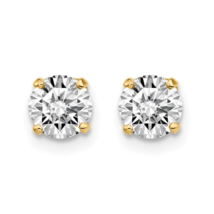 Buy Exclusive 14K Yellow Gold 0.95ct Diamond Stud Earrings - Stylish Value!-3