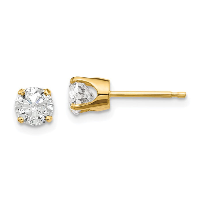 Shop Stylish .95ct I1 J-K Diamond Stud Earrings - 14K Gold, Perfect for Anniversary-1