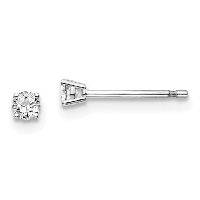 Buy Stylish 14K Gold 0.10ct I1 J-K Diamond Push-On Post Earrings-1