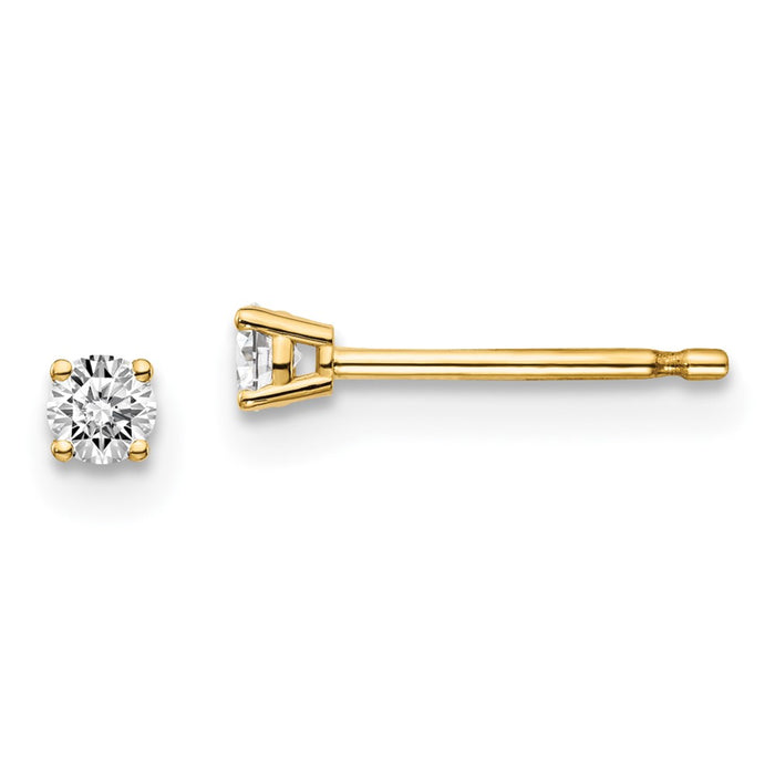 High-Quality .10ct I1 J-K Diamond Stud Earrings | Stylish 14K Gold Value-1
