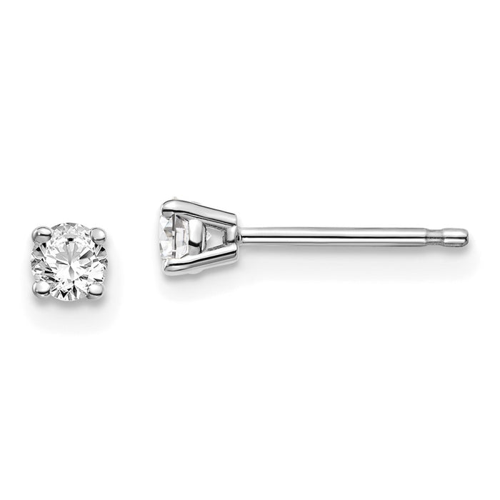 Exclusive 14K Gold .20ct I1 J-K Diamond Stud Earrings - Stylish & Affordable!-1