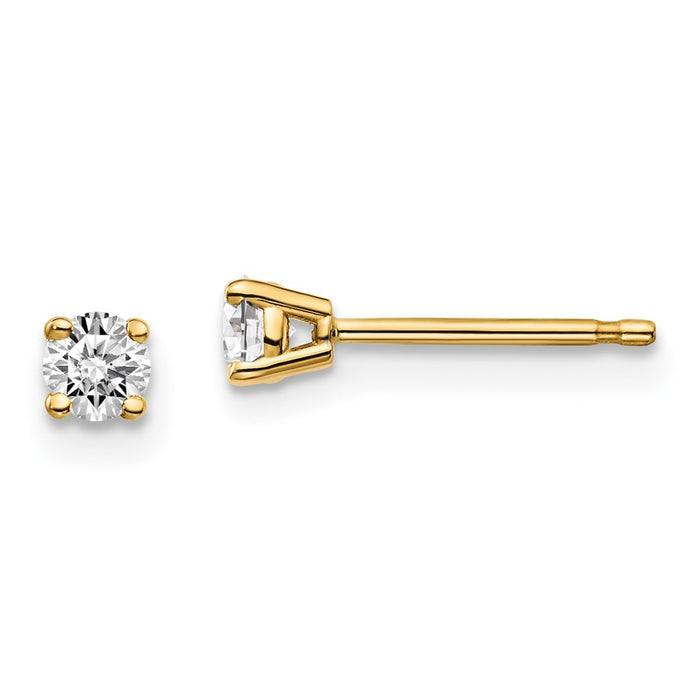 Buy 14K Gold .20ct I1 J-K Diamond Stud Earrings - Stylish & Affordable-1