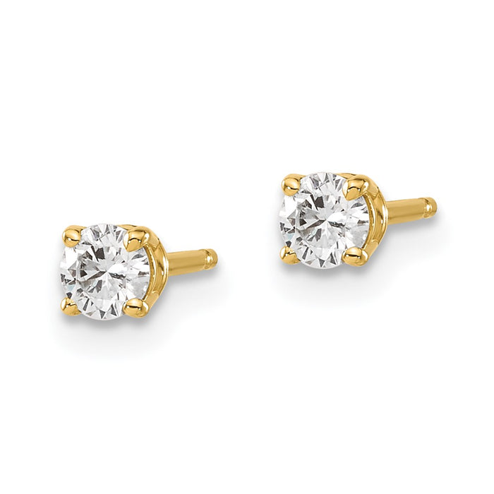 Shop Stylish .25ct I1 J-K Diamond Stud Earrings | 14K Gold, 14-Year Anniversary-2