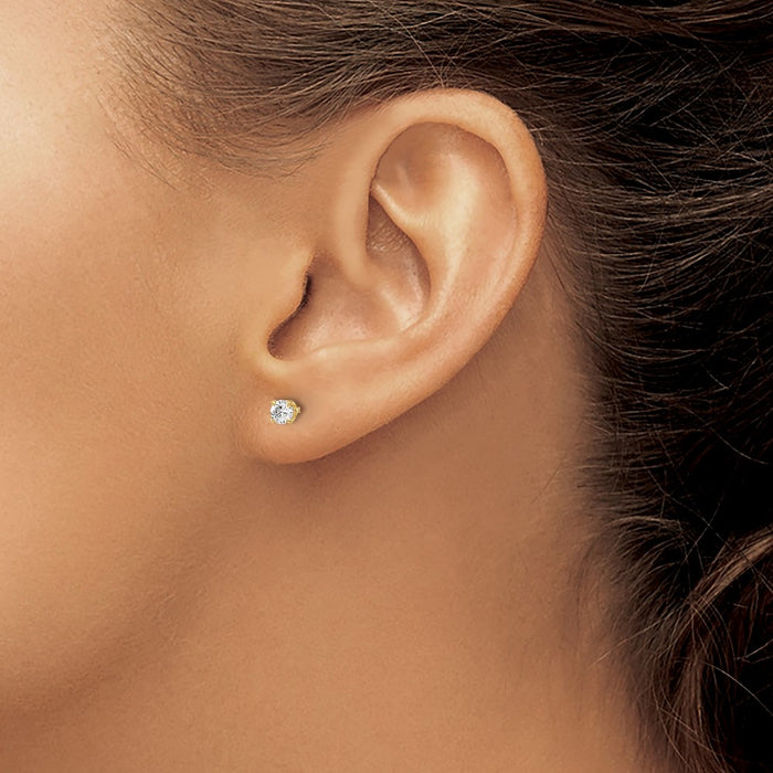 Shop Stylish .25ct I1 J-K Diamond Stud Earrings | 14K Gold, 14-Year Anniversary-3