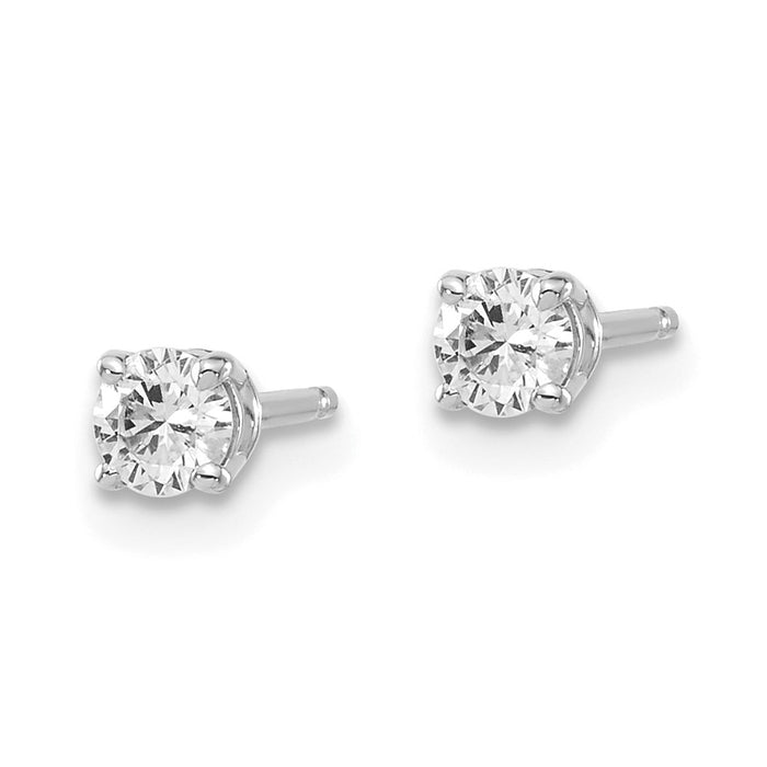 Exclusive 14K Gold 0.25ct I1 J-K Diamond Push-On Post Earrings - Stylish Value!-2